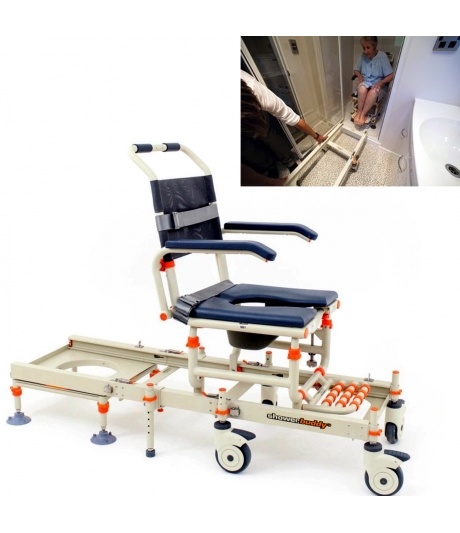 SILLA BASCULANTE DE ACCESO A LA DUCHA SOBRE RAILES SHOWERBUDDY