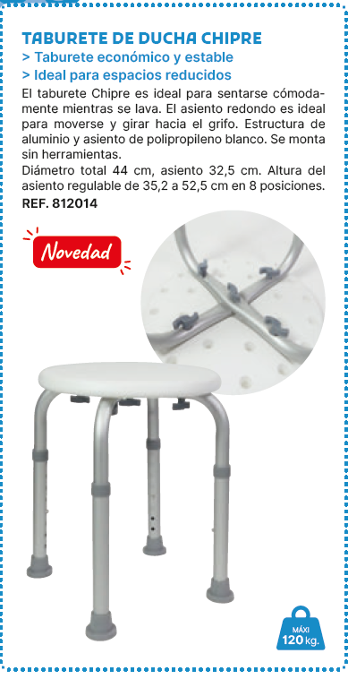 Taburete de ducha Chipre