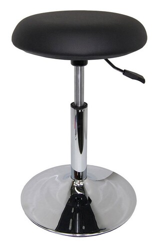 TABURETE SOBRE BASE DE METAL NEGRO